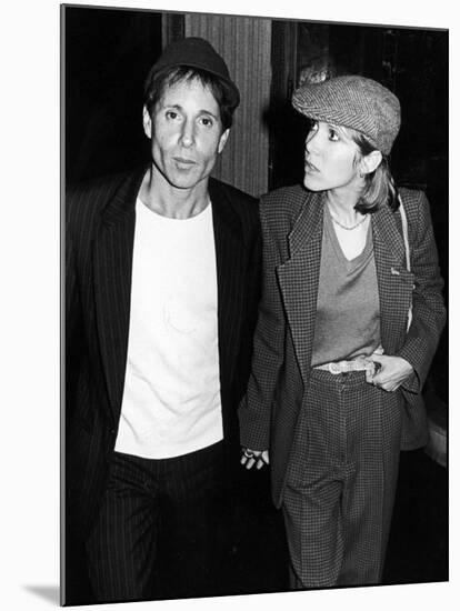 Musician Paul Simon with Longtime Girlfriend, Actress Carrie Fisher, at the Savoy-David Mcgough-Mounted Premium Photographic Print