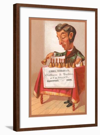 Musician Playing Bells-null-Framed Art Print