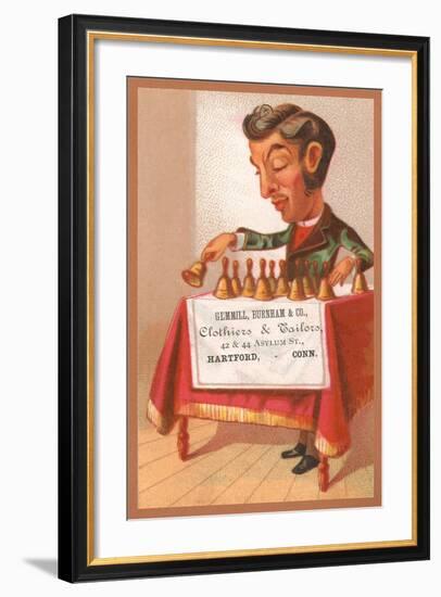 Musician Playing Bells-null-Framed Art Print