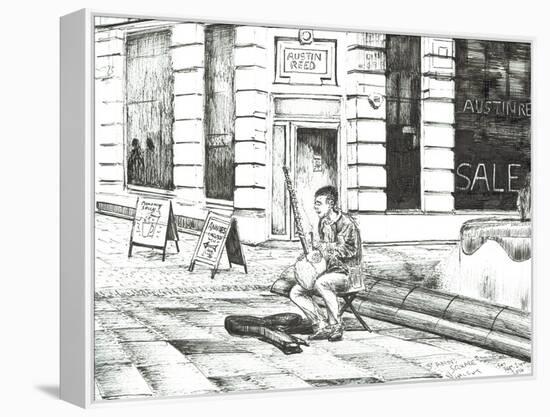 Musician St. Ann's Square, 2016-Vincent Alexander Booth-Framed Premier Image Canvas