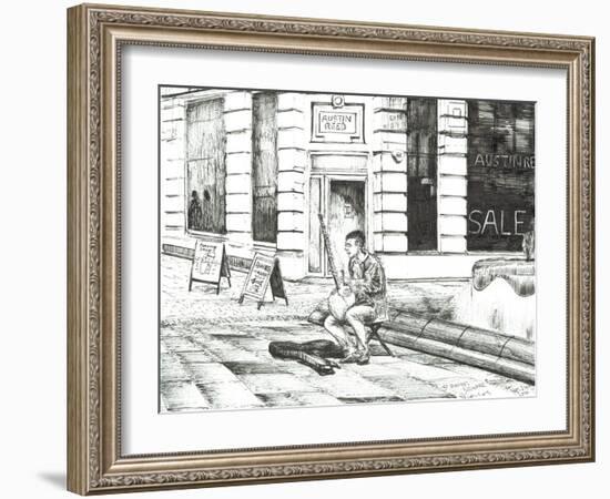 Musician St. Ann's Square, 2016-Vincent Alexander Booth-Framed Giclee Print