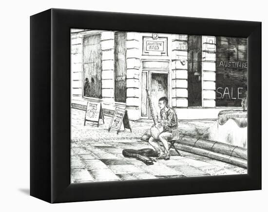 Musician St. Ann's Square, 2016-Vincent Alexander Booth-Framed Premier Image Canvas