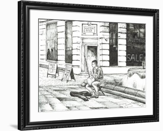 Musician St. Ann's Square, 2016-Vincent Alexander Booth-Framed Premium Giclee Print