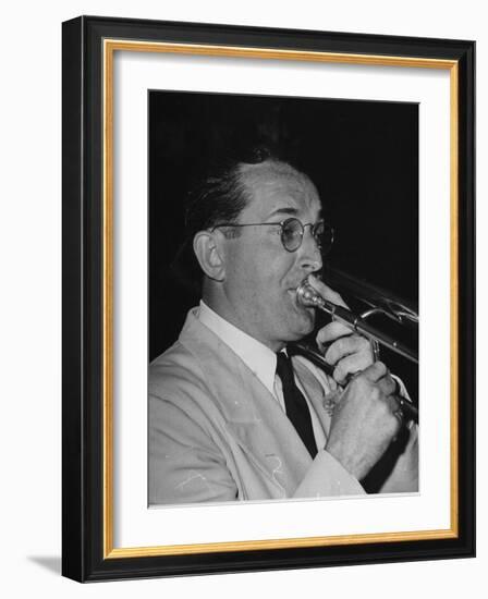 Musician Tommy Dorsey Playing His Trombone-Rex Hardy Jr.-Framed Photographic Print