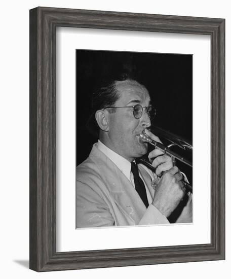 Musician Tommy Dorsey Playing His Trombone-Rex Hardy Jr.-Framed Photographic Print