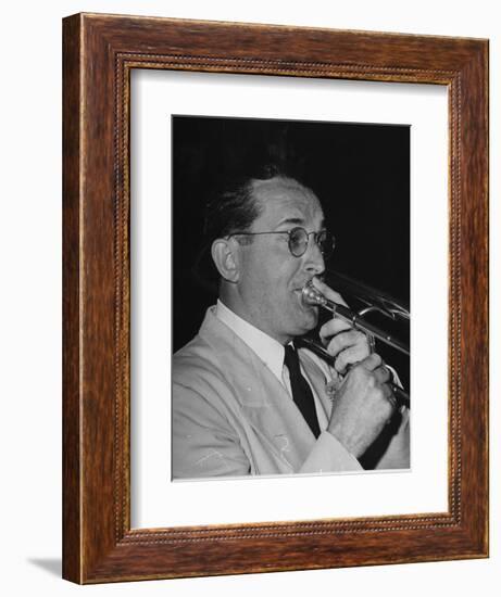 Musician Tommy Dorsey Playing His Trombone-Rex Hardy Jr.-Framed Photographic Print