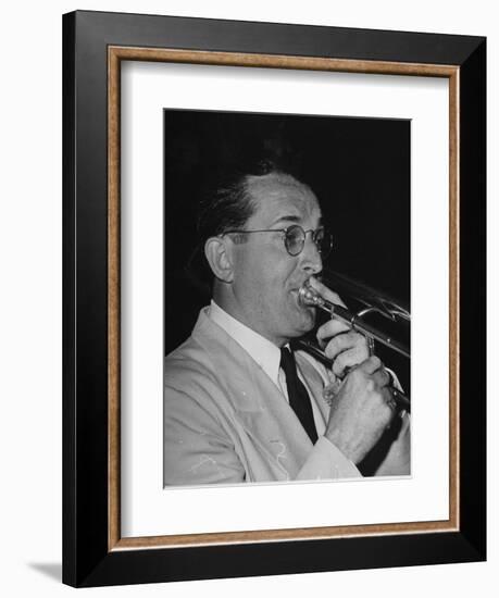 Musician Tommy Dorsey Playing His Trombone-Rex Hardy Jr.-Framed Photographic Print