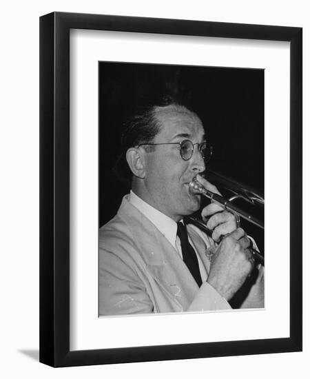 Musician Tommy Dorsey Playing His Trombone-Rex Hardy Jr.-Framed Photographic Print