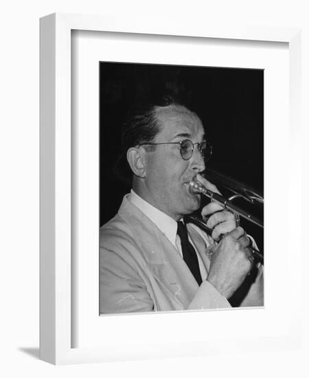 Musician Tommy Dorsey Playing His Trombone-Rex Hardy Jr.-Framed Photographic Print