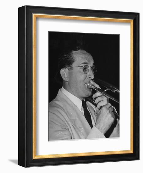 Musician Tommy Dorsey Playing His Trombone-Rex Hardy Jr.-Framed Photographic Print