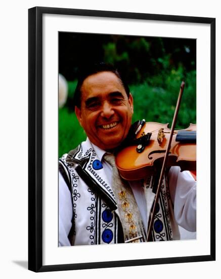 Musician with Violin in Seaside Resort of Mamaia, Constanta, Romania-Cindy Miller Hopkins-Framed Photographic Print