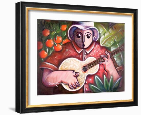 Musician-Oscar Ortiz-Framed Giclee Print