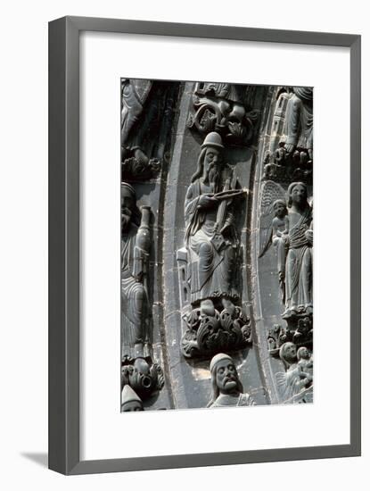 Musicians above the west door of St Denis, 12th century. Artist: Unknown-Unknown-Framed Giclee Print