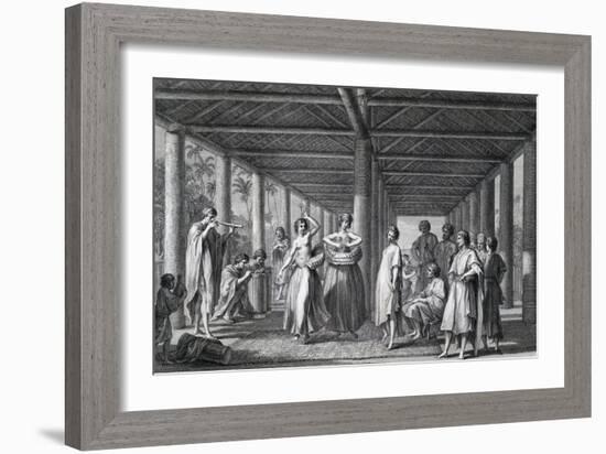 Musicians and Dancers in Tahiti-null-Framed Giclee Print