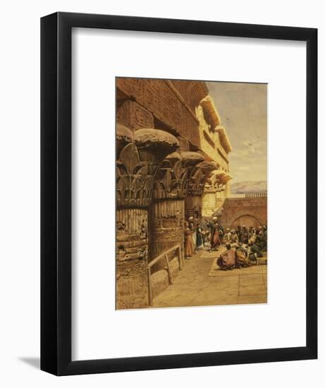 Musicians at Philae-Carl Friedrich Heinrich Werner-Framed Premium Giclee Print