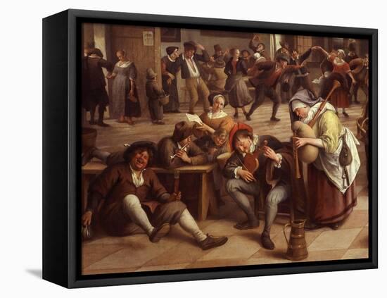 Musicians, from Fête in an Inn, 1674 (Detail)-Jan Havicksz. Steen-Framed Premier Image Canvas