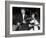 Musicians George Harrison and Bob Dylan Performing at Rock and Roll Hall of Fame-David Mcgough-Framed Premium Photographic Print