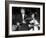 Musicians George Harrison and Bob Dylan Performing at Rock and Roll Hall of Fame-David Mcgough-Framed Premium Photographic Print