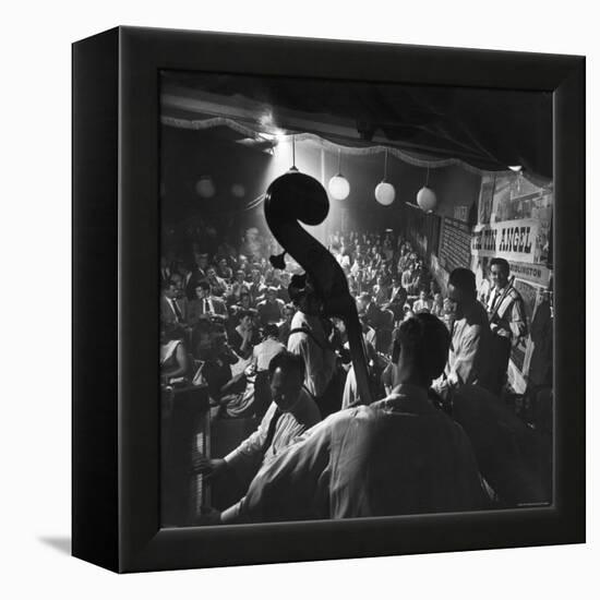 Musicians, Including Pianist Wally Rose, Performing at the Tin Angel, a Waterfront Nightclub-Nat Farbman-Framed Premier Image Canvas