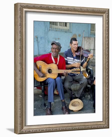 Musicians Playing Salsa, Santiago De Cuba, Cuba, West Indies, Central America-R H Productions-Framed Photographic Print