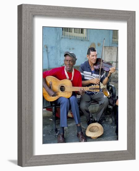 Musicians Playing Salsa, Santiago De Cuba, Cuba, West Indies, Central America-R H Productions-Framed Photographic Print