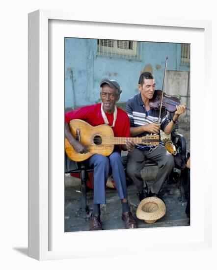 Musicians Playing Salsa, Santiago De Cuba, Cuba, West Indies, Central America-R H Productions-Framed Photographic Print