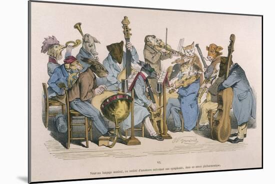 Musicians Satirised by Being Represented as Animals-JJ Grandville-Mounted Art Print