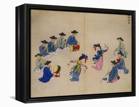 Musicians with Dancers-Kim Junkeun-Framed Premier Image Canvas