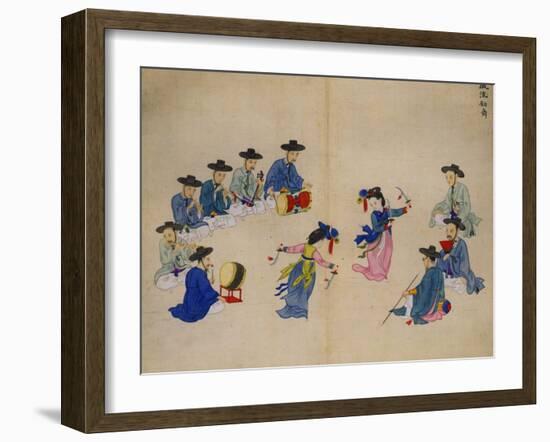 Musicians with Dancers-Kim Junkeun-Framed Giclee Print