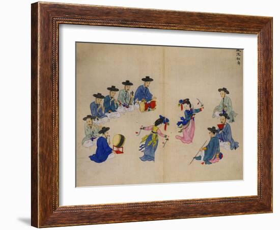 Musicians with Dancers-Kim Junkeun-Framed Giclee Print