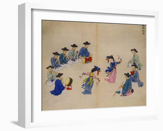 Musicians with Dancers-Kim Junkeun-Framed Giclee Print