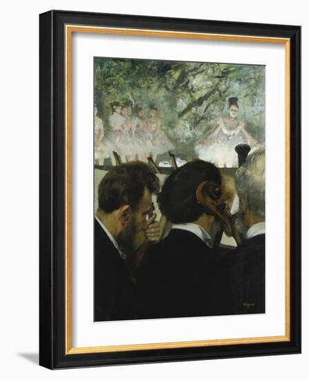 Musiciens a L'Orchestre, 1872-Edgar Degas-Framed Giclee Print