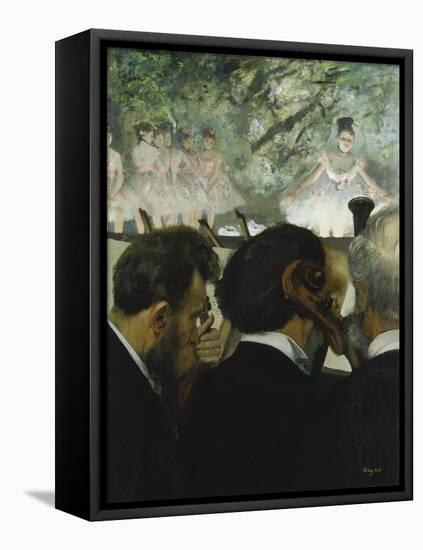 Musiciens a L'Orchestre, 1872-Edgar Degas-Framed Premier Image Canvas