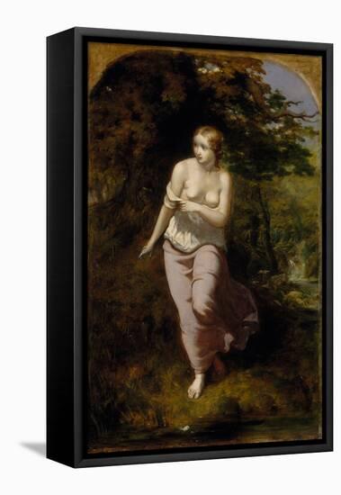 Musidora Bathing, 1849 (Oil on Canvas)-Arthur Hughes-Framed Premier Image Canvas