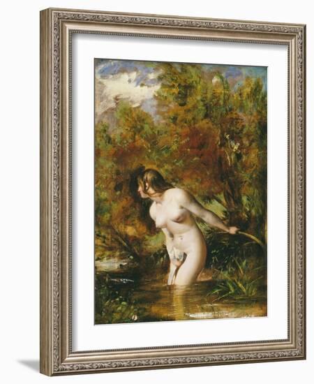 Musidora: the Bather 'At the Doubtful Breeze Alarmed', Replica-William Etty-Framed Giclee Print