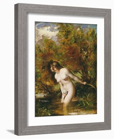 Musidora: the Bather 'At the Doubtful Breeze Alarmed', Replica-William Etty-Framed Giclee Print