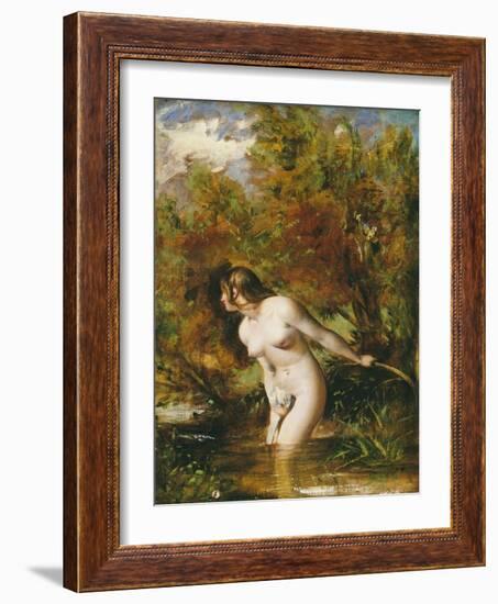 Musidora: the Bather 'At the Doubtful Breeze Alarmed', Replica-William Etty-Framed Giclee Print