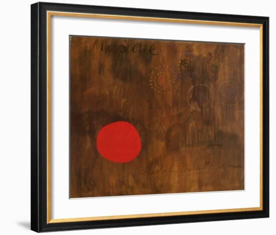 Musique, Seine, Michel, Bataille et Moi-Joan Miro-Framed Art Print