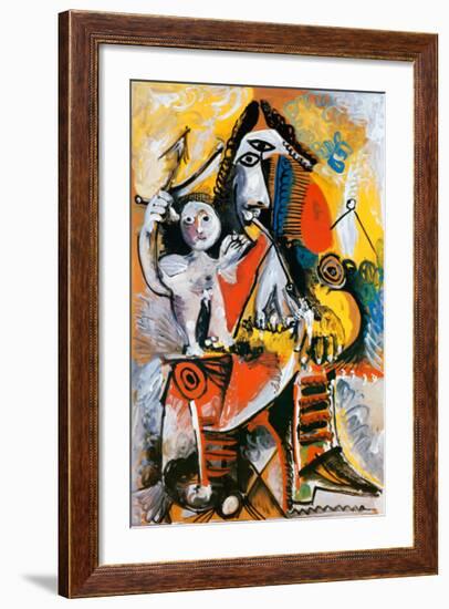 Musketeer and Cupid, c.1969-Pablo Picasso-Framed Art Print