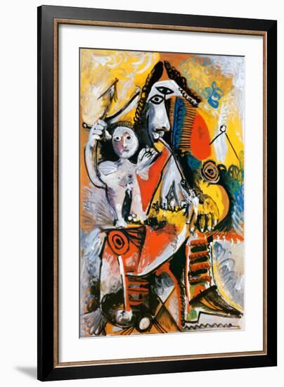 Musketeer and Cupid, c.1969-Pablo Picasso-Framed Art Print