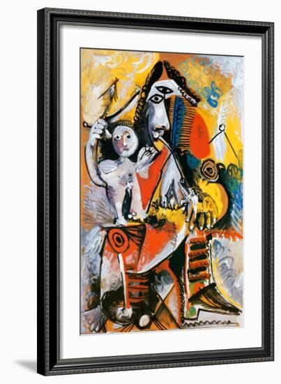 Musketeer and Cupid, c.1969-Pablo Picasso-Framed Art Print