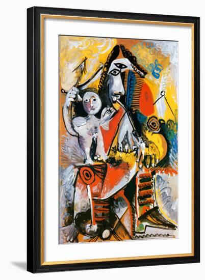 Musketeer and Cupid, c.1969-Pablo Picasso-Framed Art Print