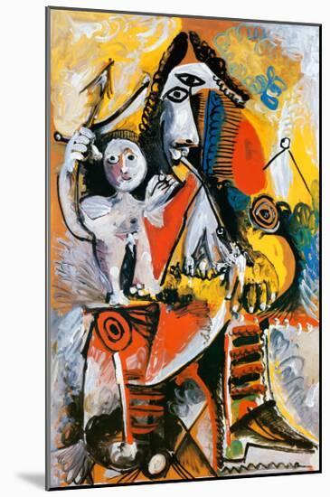 Musketeer and Cupid, c.1969-Pablo Picasso-Mounted Art Print