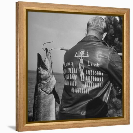 Muskie Fishing-Wallace Kirkland-Framed Premier Image Canvas