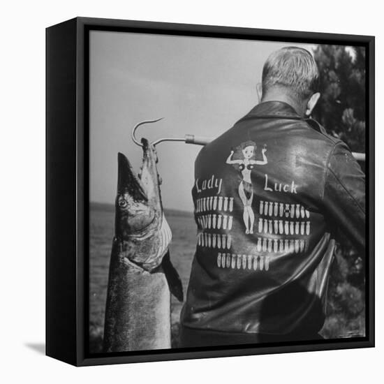 Muskie Fishing-Wallace Kirkland-Framed Premier Image Canvas