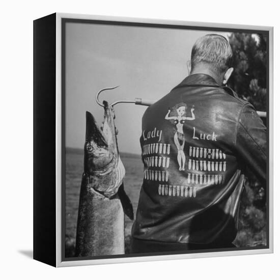 Muskie Fishing-Wallace Kirkland-Framed Premier Image Canvas