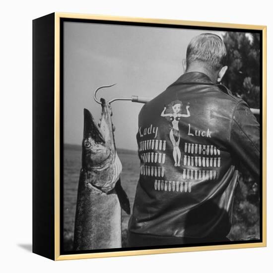 Muskie Fishing-Wallace Kirkland-Framed Premier Image Canvas