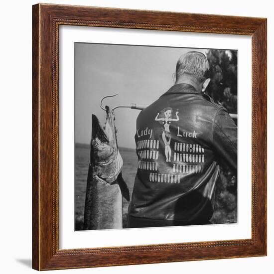 Muskie Fishing-Wallace Kirkland-Framed Photographic Print