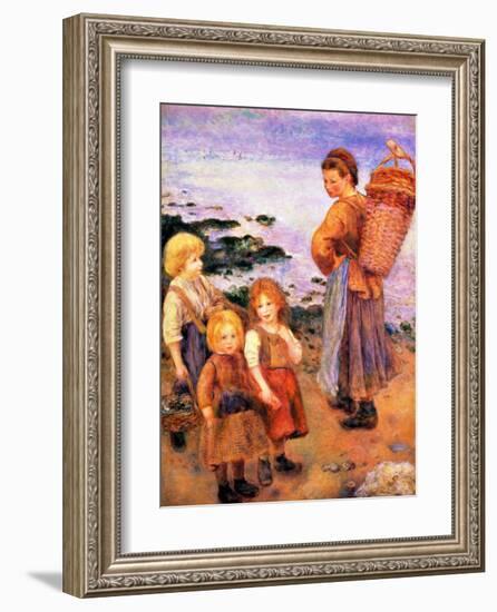 Mussel Fishers of Berneval-Pierre-Auguste Renoir-Framed Giclee Print