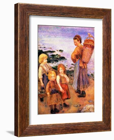 Mussel Fishers of Berneval-Pierre-Auguste Renoir-Framed Giclee Print